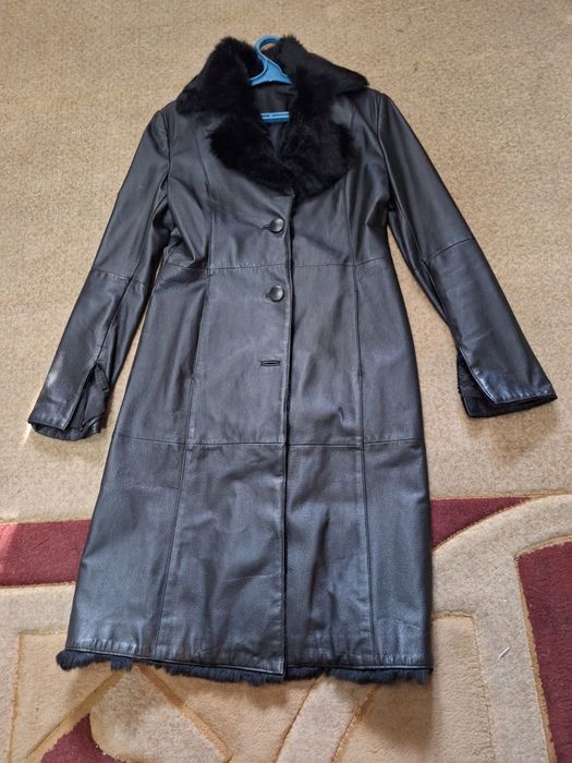 Продам кожаный плащ зимний
