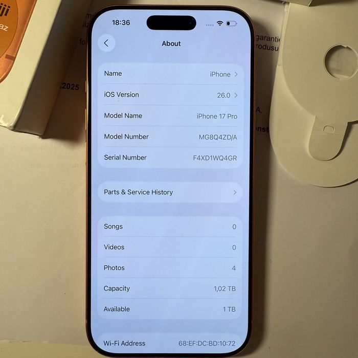 iPhone 17 Pro 1tb orange