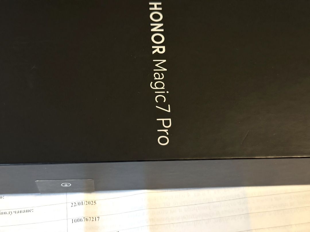 КАТО НОВ 512GB Honor Magic 7 Pro 12GB 5G A1 Гаранция 2027г Black