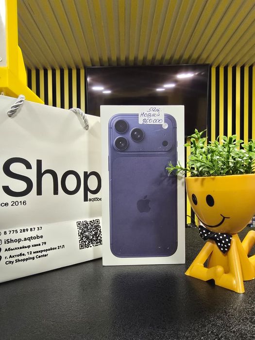 Новый,Iphone 17Pro max,512гб,Kaspi0-0-24