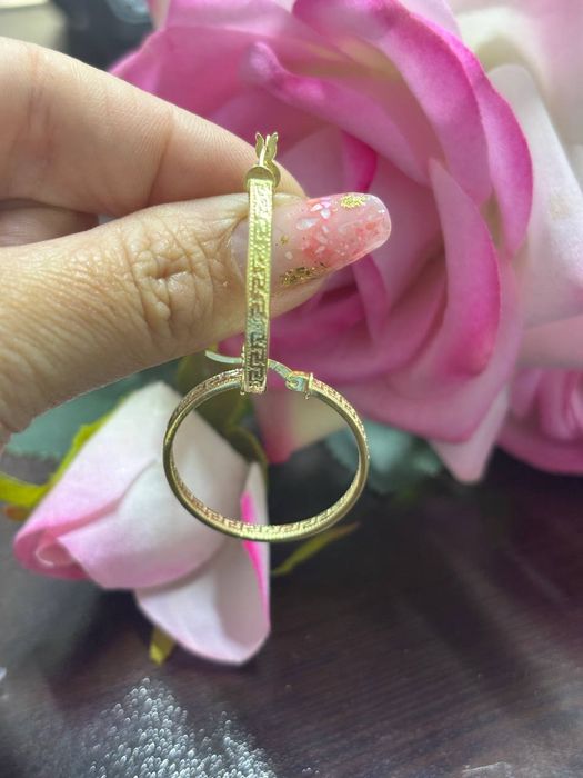 Creole argint placate cu aur