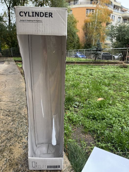 Комплект от 2 броя 68 см високи цилиндрични вази 68 см височина