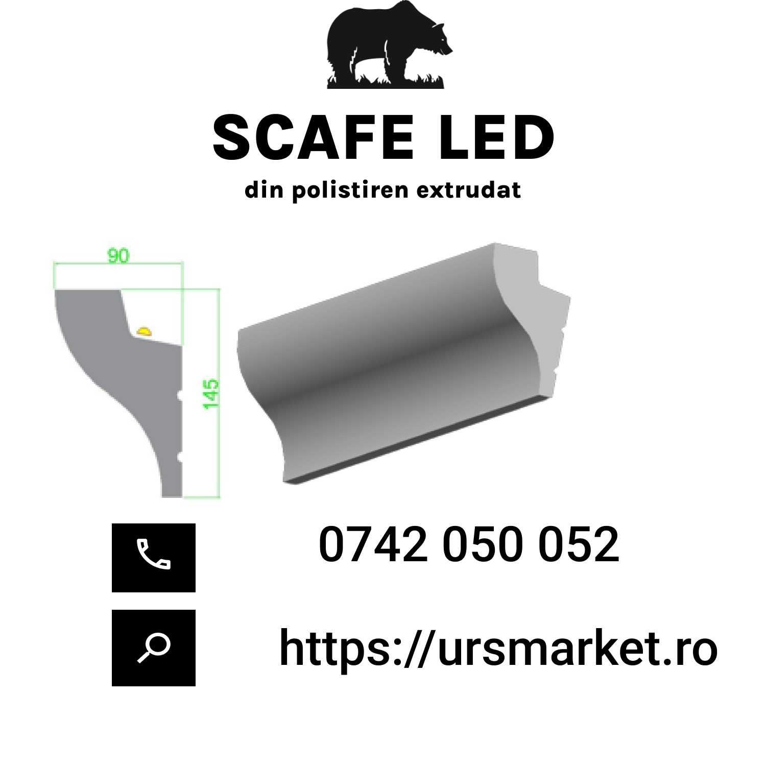 Scafe led, Masca galerie polistiren extrudat, Scafa decorativa led