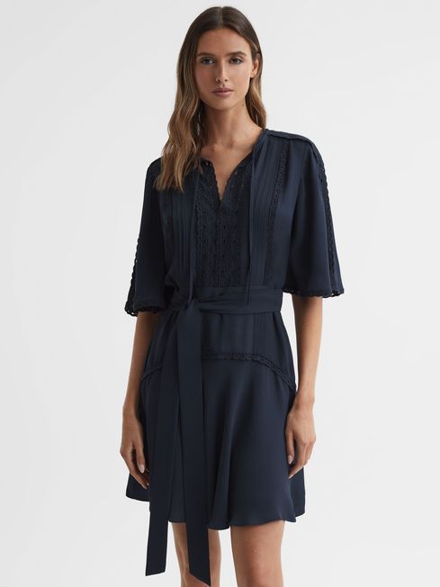 Reiss Felicity-Fabric Interest Navy