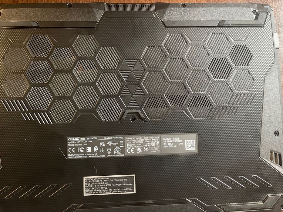 Laptop gaming Asus Tuf