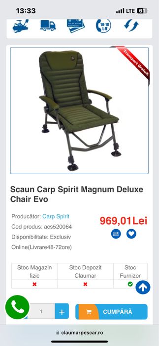 Scaun Carp Spirit
