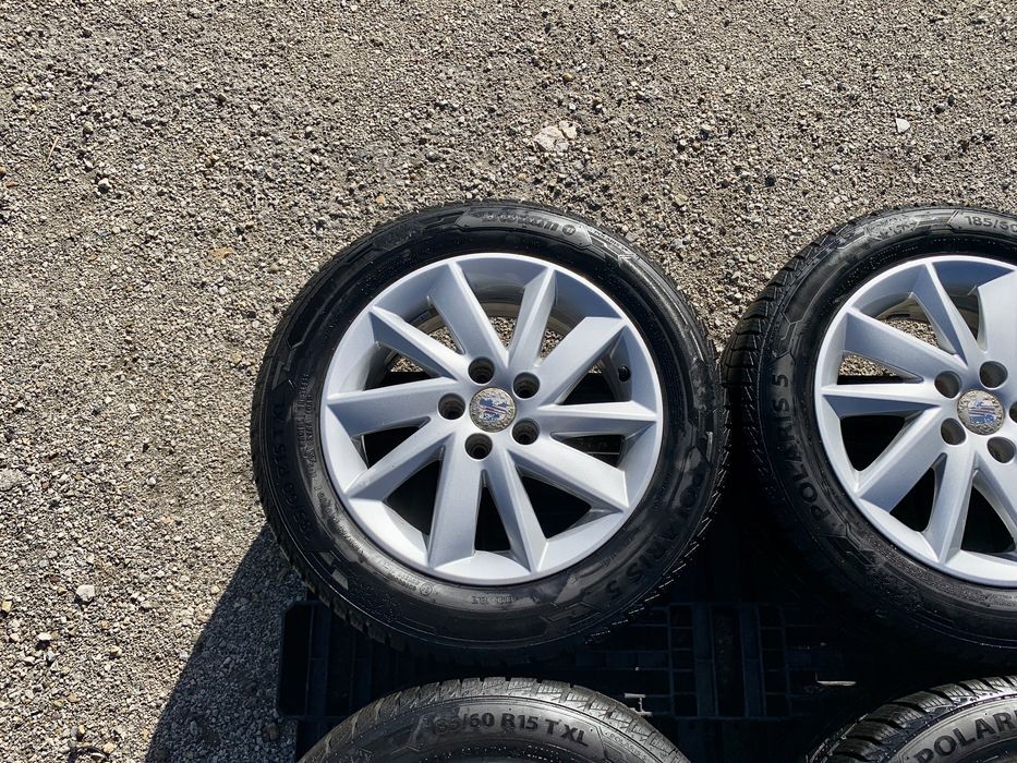 Алуминиеви джанти 15" 5x100+ЗИМНИ ГУМИ-Seat Ibiza,Skoda Fabia,Vw Polo
