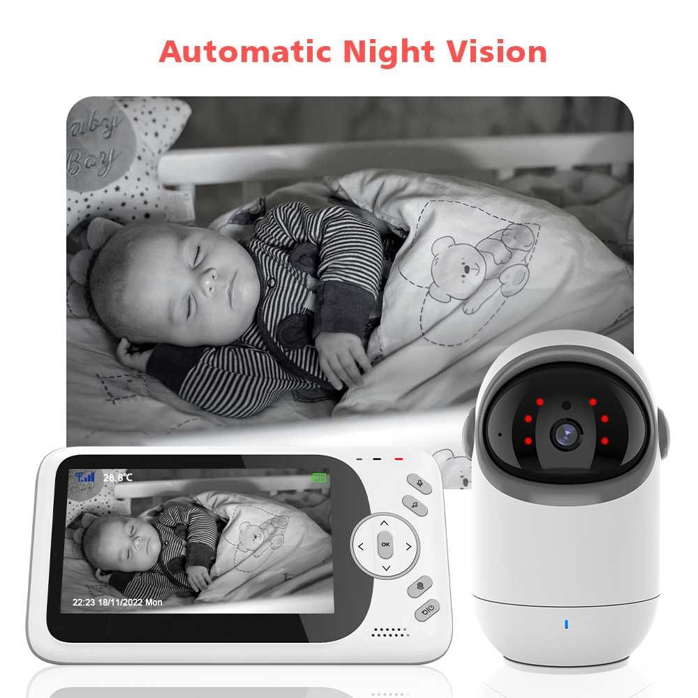 Baby Monitor si Camera Audio-Video Wireless Supraveghere Bebe,4.3 Inch