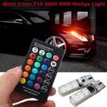 Set 2 Becuri LED RGB Auto Cu Telecomanda
