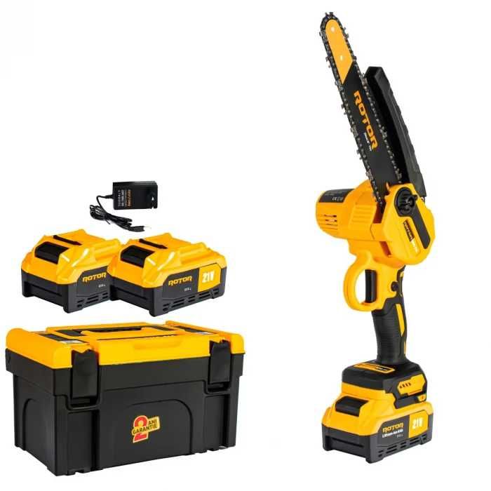 Mini drujba cu acumulator ROTOR , 2 acumulatori 21 V 4.0 Ah