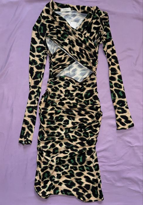 Леопардовое платье