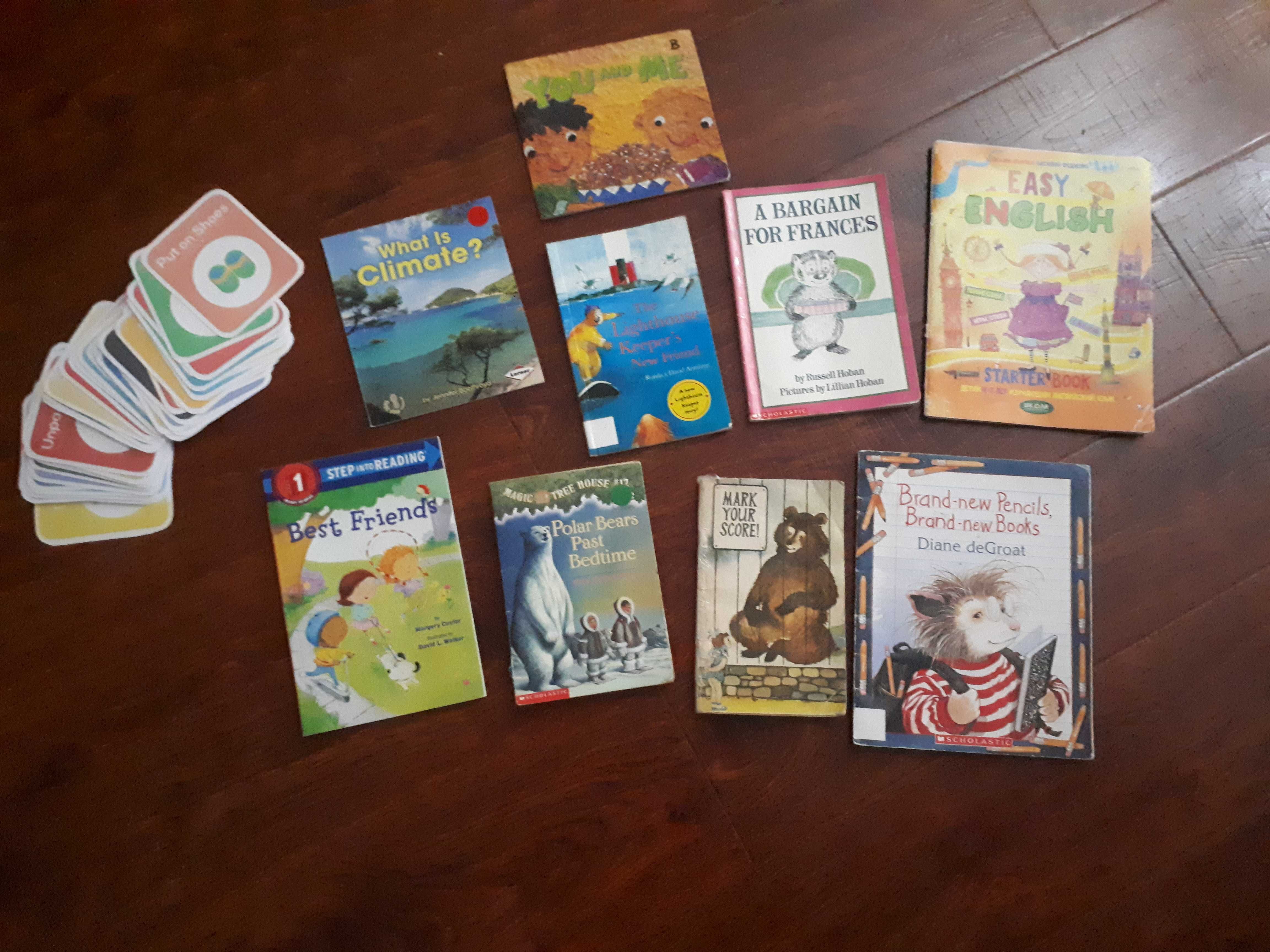 детские книги на анг языке и карточки