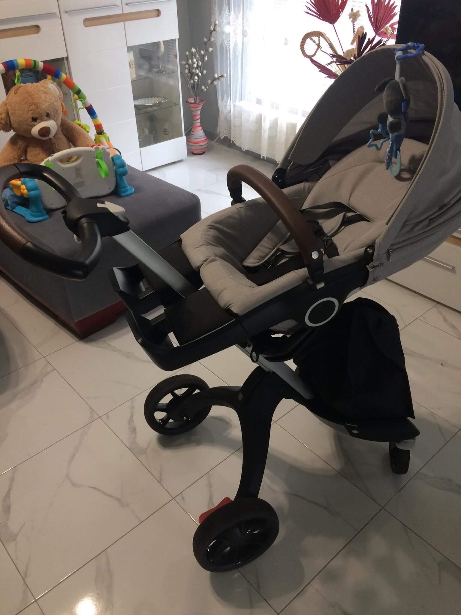 ПЪЛЕН СЕТ Stokke V6 бебешка количка зимен, летен кош дъждобран и...още