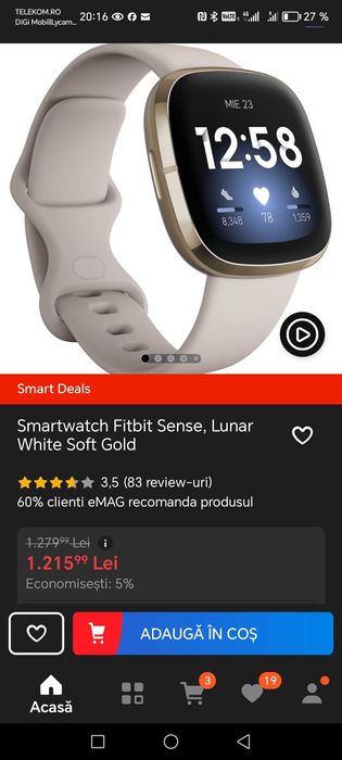 Smartwatch Fitbit sense dama
