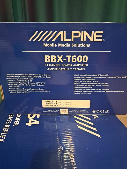 Pachet Subwoofer Alpine complet nou