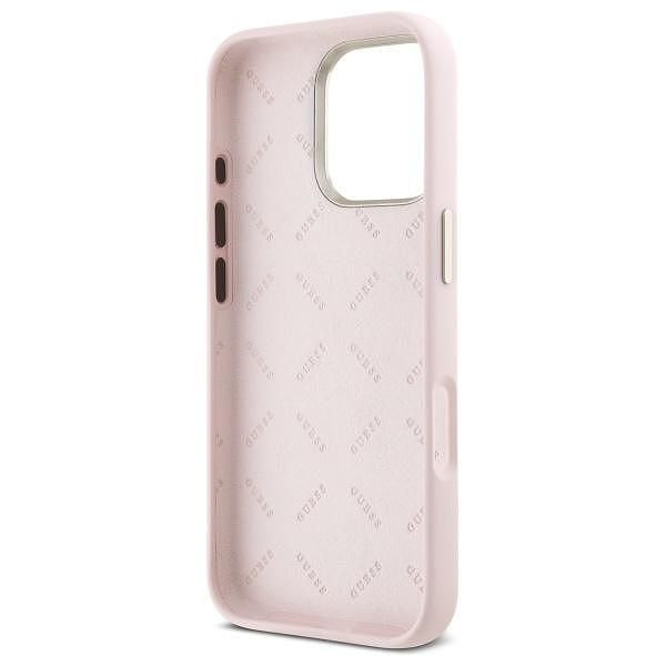 Guess silicone script metal logo & frame – iphone 16 pro max – светлор