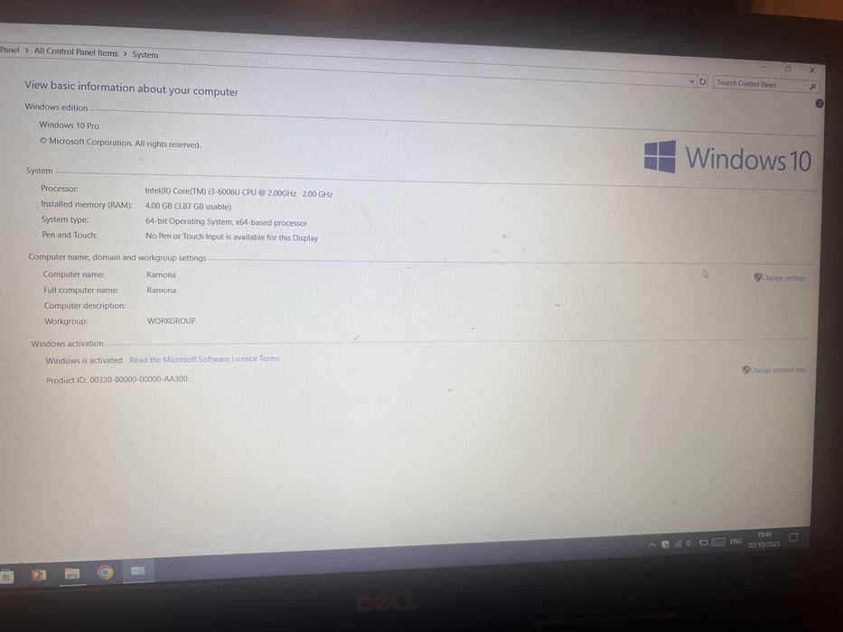 Laptop dell Inspiron intel core 13