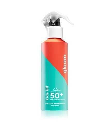 Spray protectie solara SPF 50+ Gleam Kids BFF pentru copii, Set 12 buc