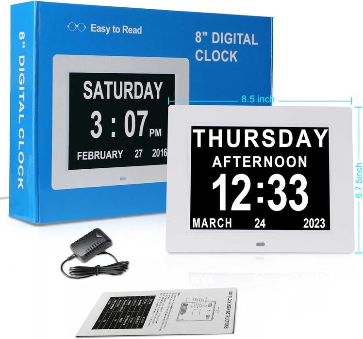 Голям дисплей с дигитален календар и дневен часовник