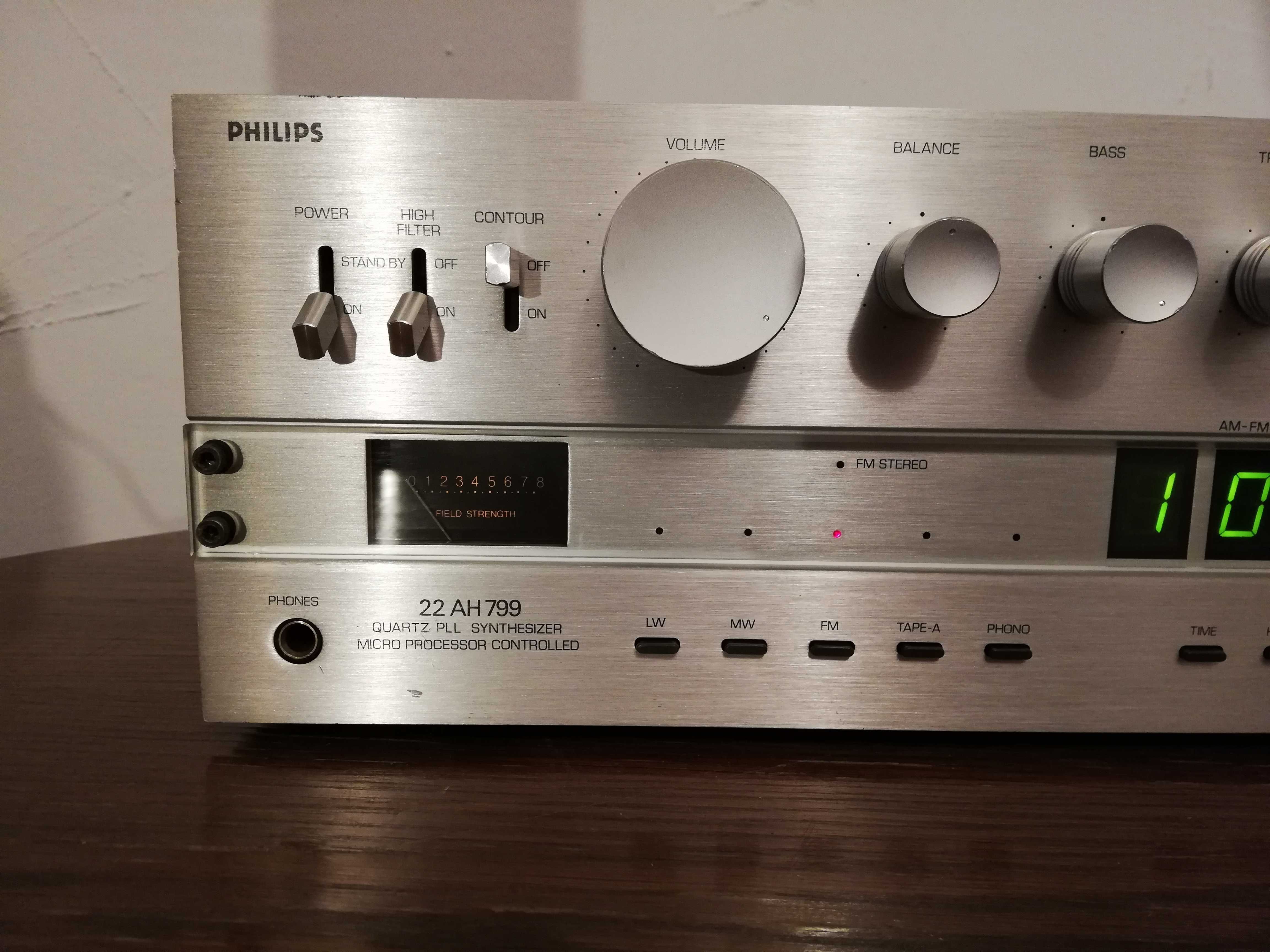 Amplificator/Tuner Stereo PHILIPS 22 AH 799 - made in Holland/Perfect