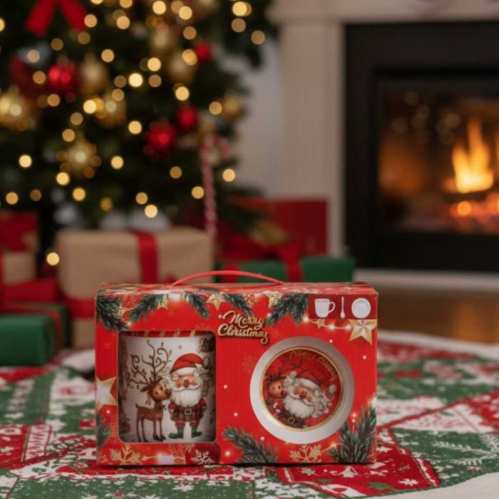 Премиум коледен подаръчен сет – керамична чаша с аксесоари.