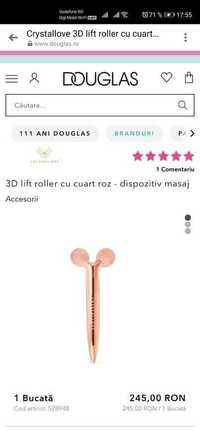 dispozitiv masaj 3D lift roller cu cuart roz - , sigilat