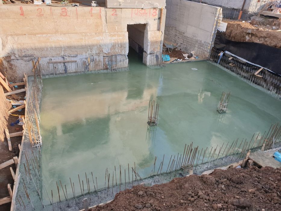 Turnare beton finisat cu elicopter și cuart, sapa elicopterizata