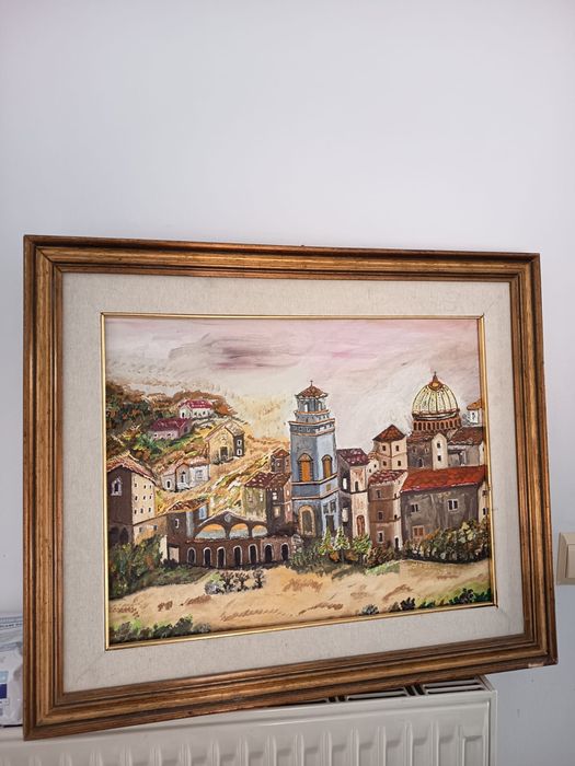 Tablou Superb "Oraș Medieval" Pictura Pe Panza