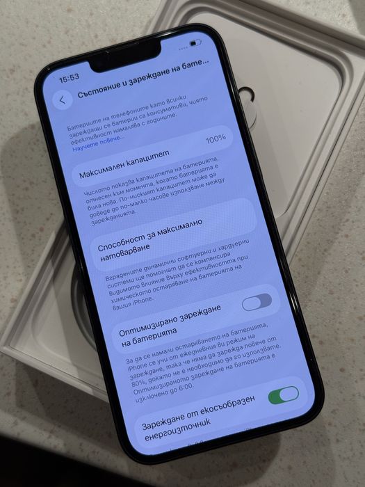 iPhone 13 256GB Black – Перфектен, 100% Батерия