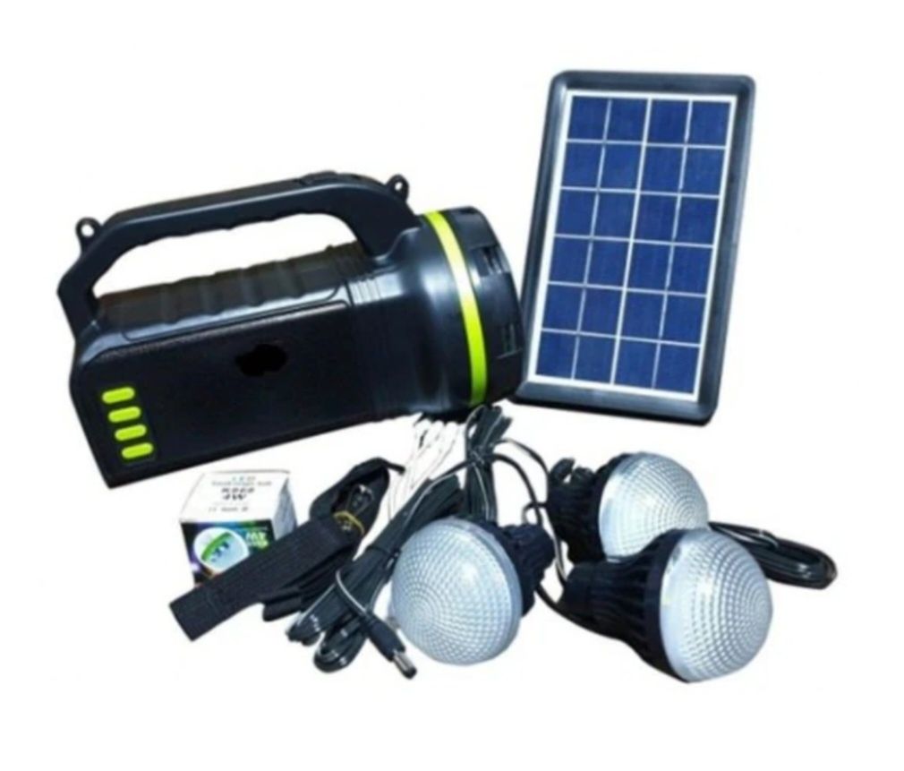 Kit portabil Gdlite 2000A cu panou solar 10W boxa BT Radio