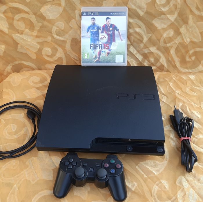 Vând PlayStation 3 slim complet cu fifa 15 în stare bună