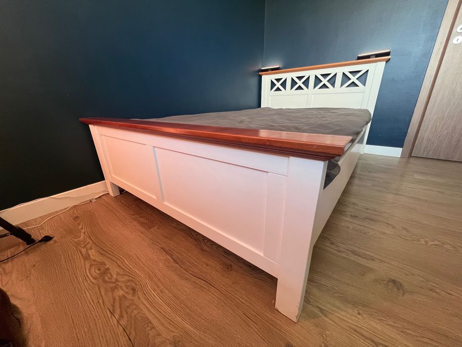 Pat cu somiera si saltea, 120x200, Mobexpert