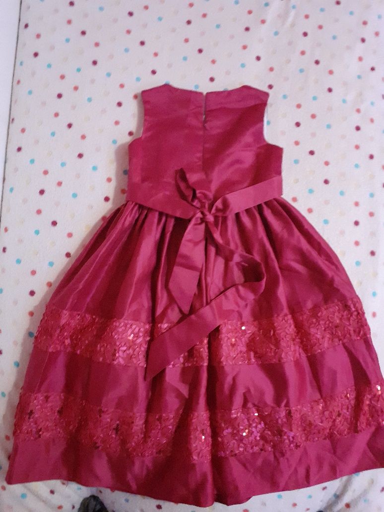 Тъмно лилава детска рокля