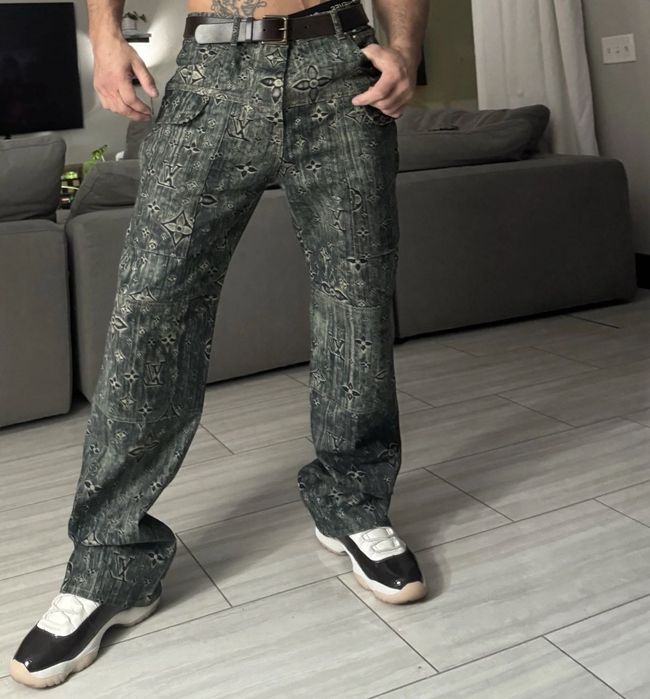 New Louis Vuitton Men’s Jeans- MONOGRAM TAILORED DENIM PANTS размер 52