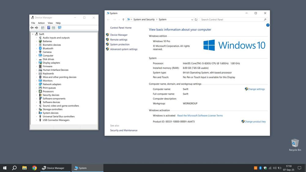 Laptop ACER Swift 3 SF314-55, 14" Full HD, i5-8265U, 8GB, SSD 512GB