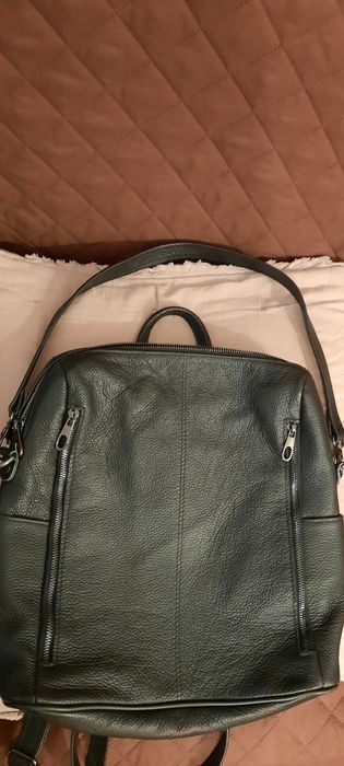 Rucsac office din piele neagra