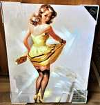 tablou retro canvas pe panza, pin up girl, the port gallery