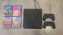 Ps4 slim 1T + два джойстика и 4 игри