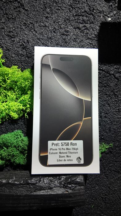 iPhone 16 Pro Max 256gb Natural Neverlocked Nou Sigilat/Fact+Garantie