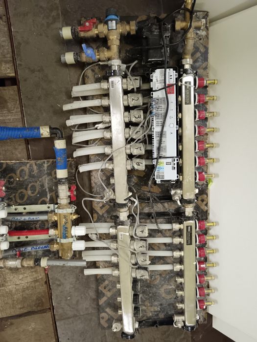 Sistem complet încălzire pardoseală 11 zone, pompă Wilo,automatizare A