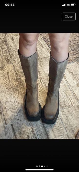 Ghete din piele naturala Zara