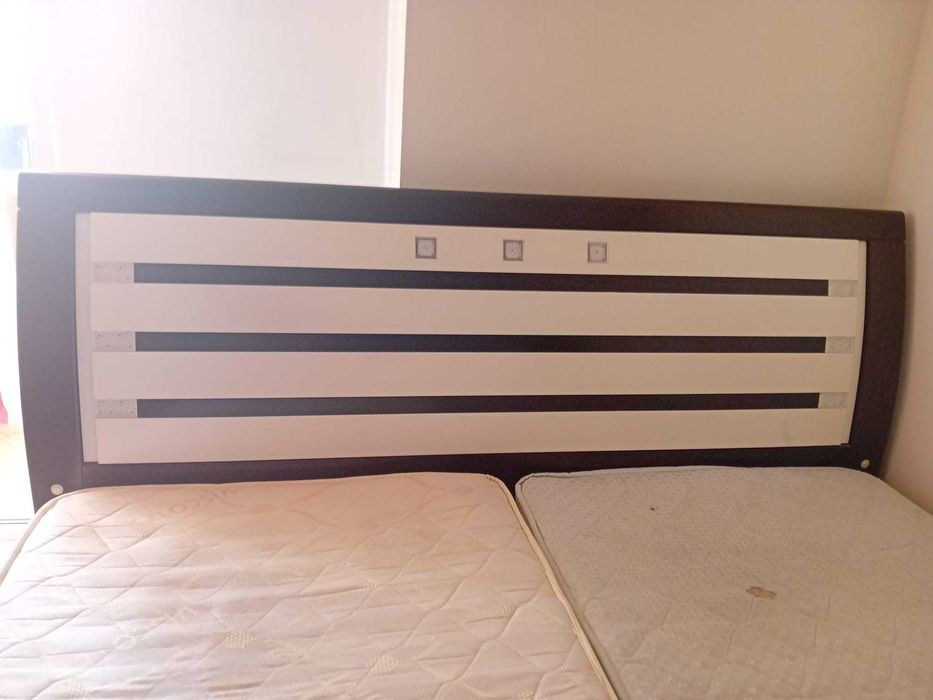 Pat dormitor, MDF lucios, 190/200 cm