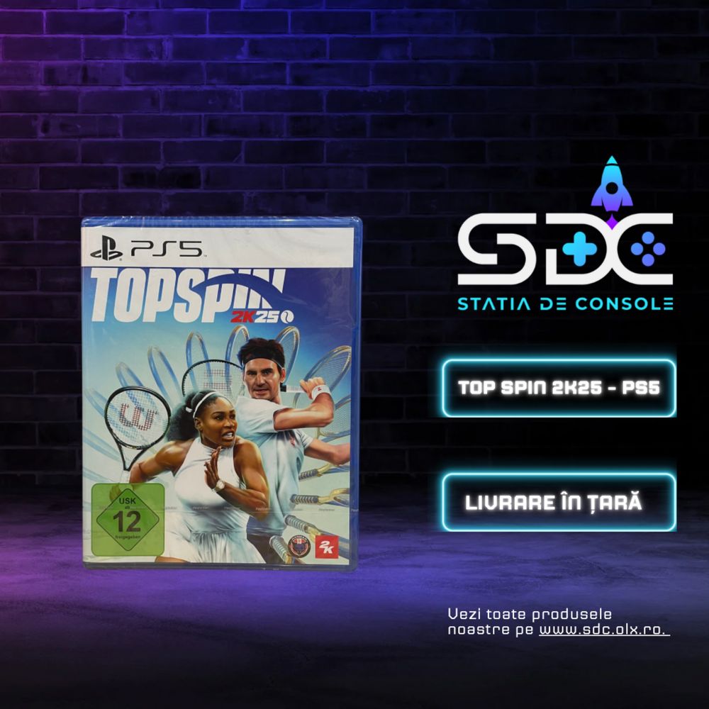 TOP SPIN 2K25 PS5| NOU | StatiaDeConsole |