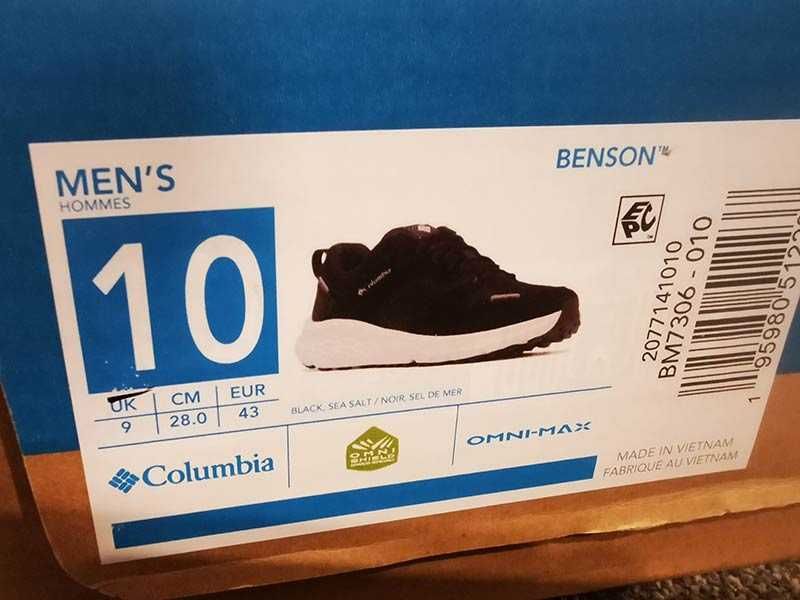 Нови маратонки трекинг обувки Columbia Benson черни 43