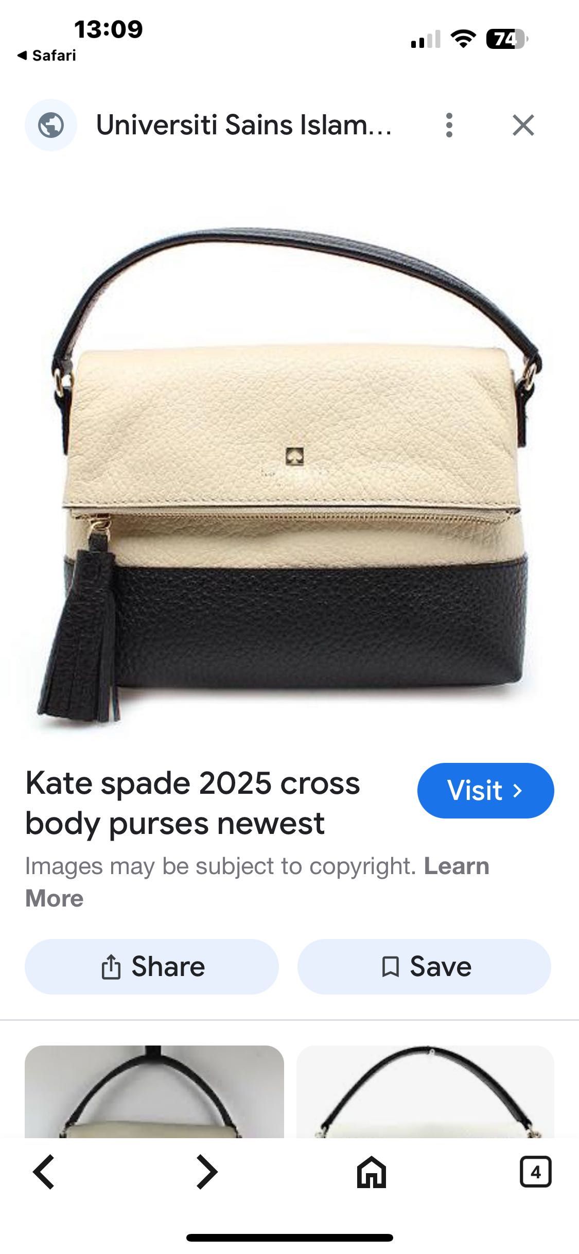 Дамска чанта на Kate Spade от естествена кожа