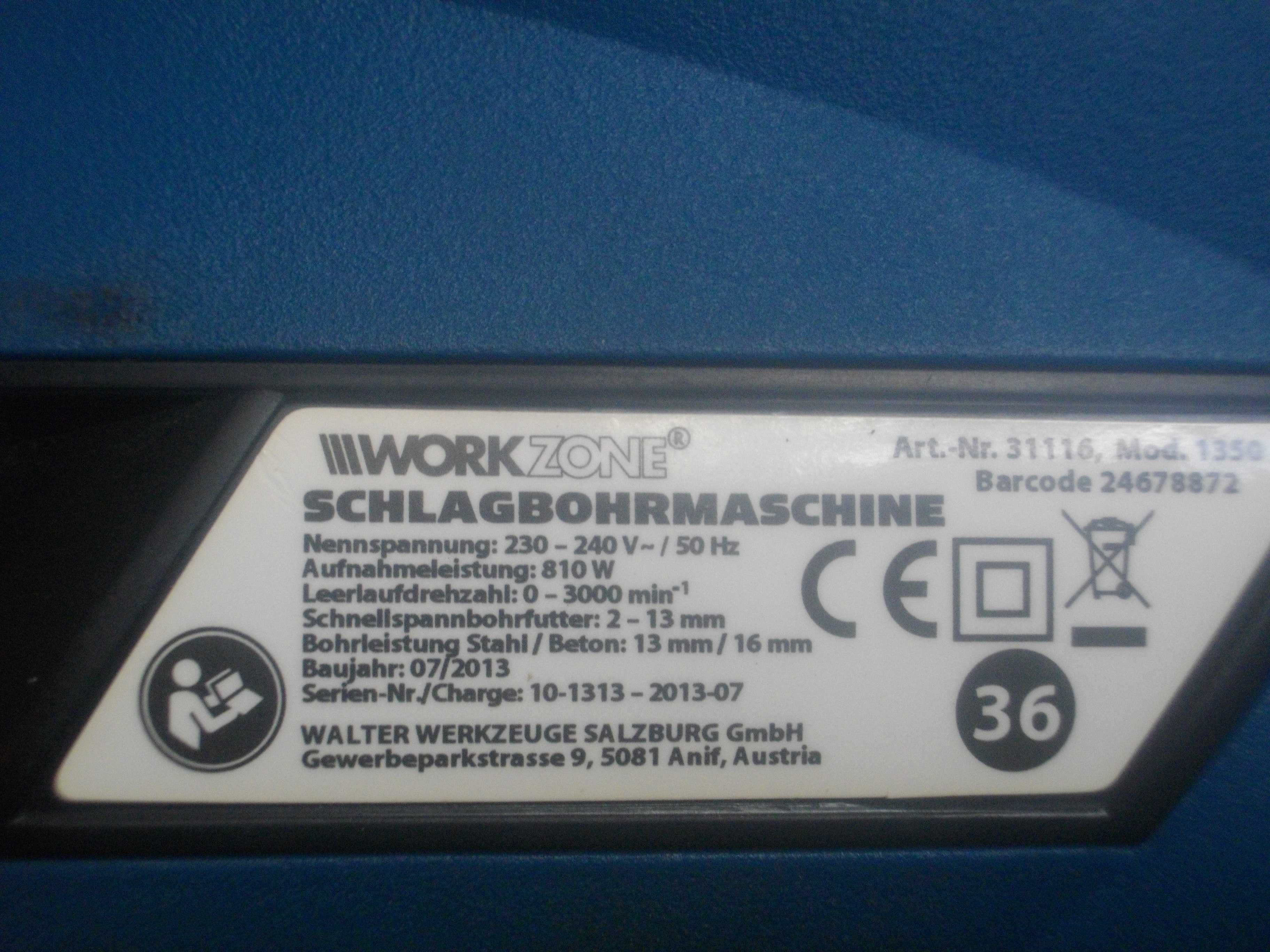 810 Вата-500 Вата-Ударна Бормашина-Дрелка-Workzone-Германия/Австрия