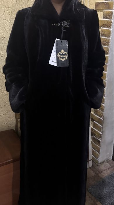 Продам экошубу,цвет черный