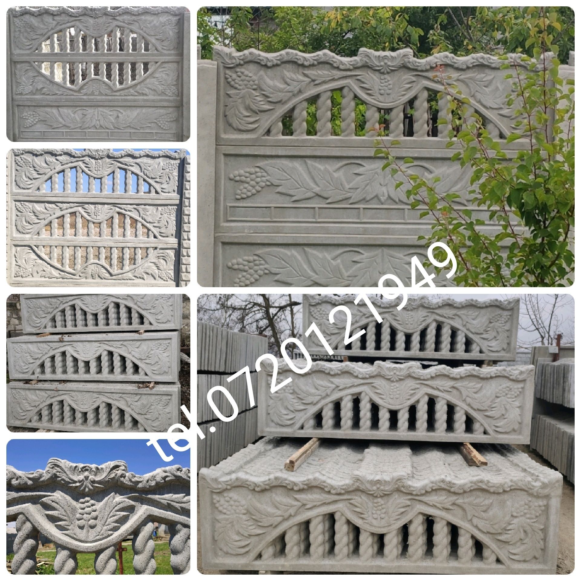 Garduri decorative din placi beton. .Transport.Gratuit Bârlad,Vaslui,