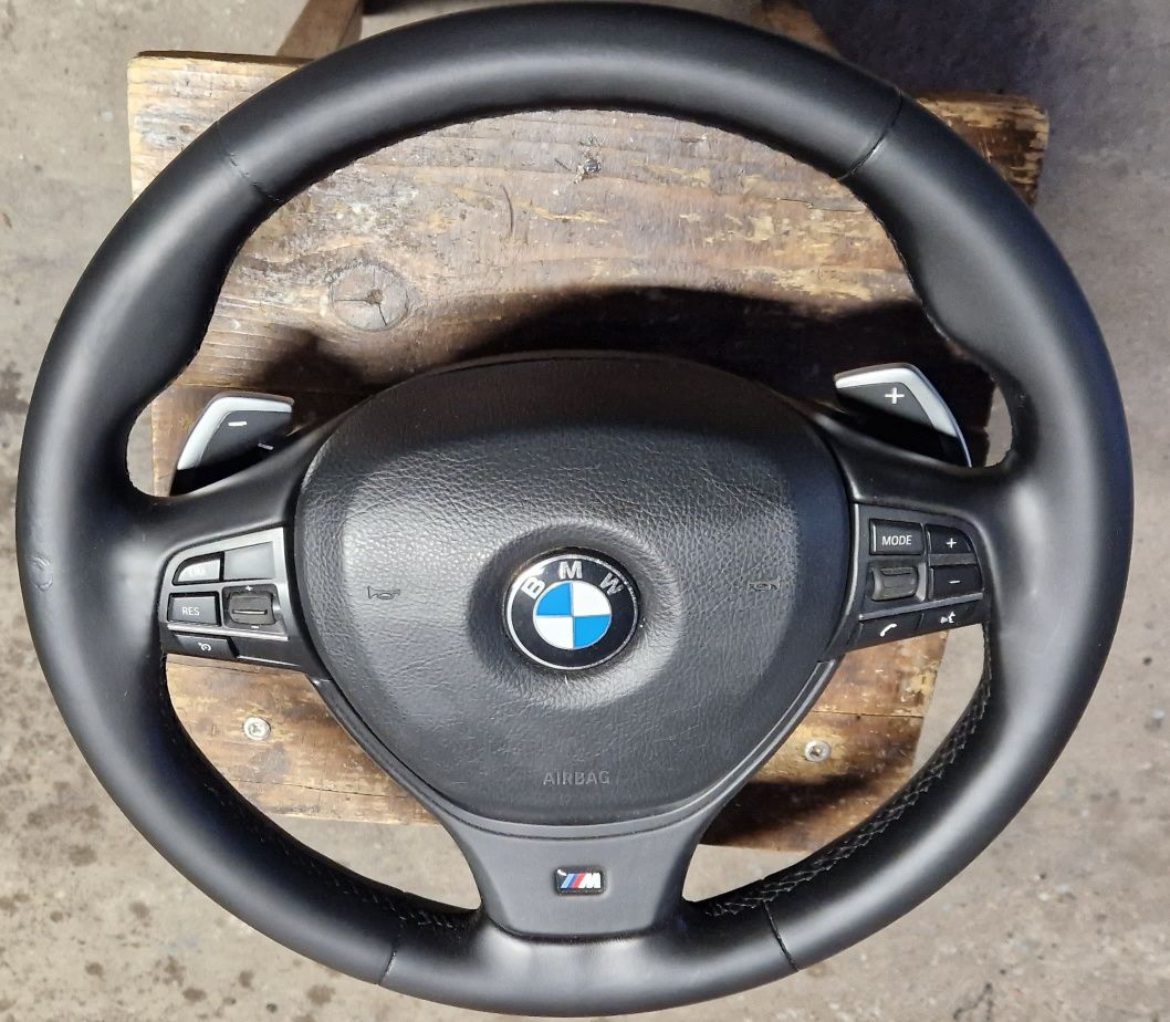 Volan Piele cu PADELE M.PACHET BMW F10 + Airbag