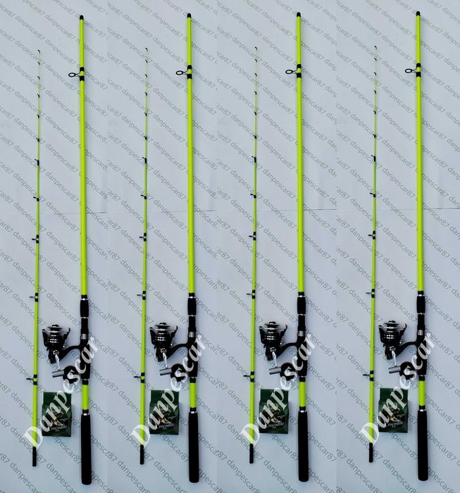 SET 4 Lansete BOLENTINO 3m + 4 Mulinete SAIMINO X4000 si 4role fir